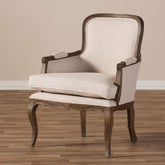 Napoleon Traditional French Accent Chair, Ash